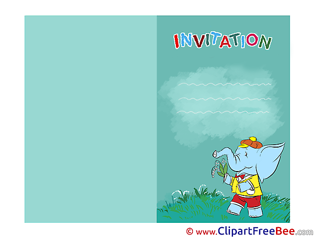 Elephant download Invitations Greeting Cards