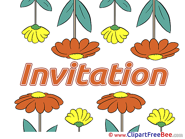 Flowers Invitations Greeting Cards for free