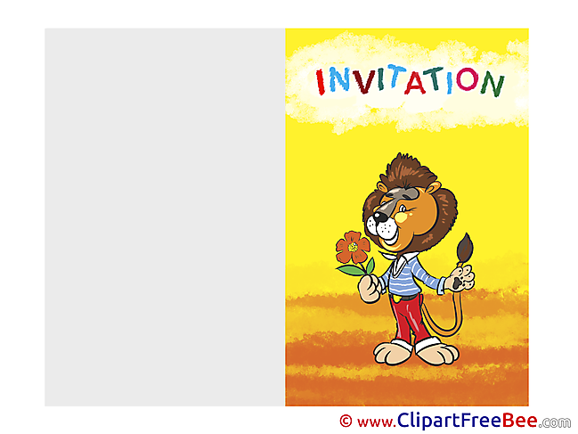 Lion Invitations free eCards download