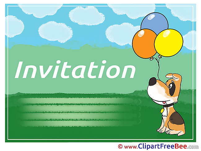 Little Dog Wishes Invitations Greeting Cards