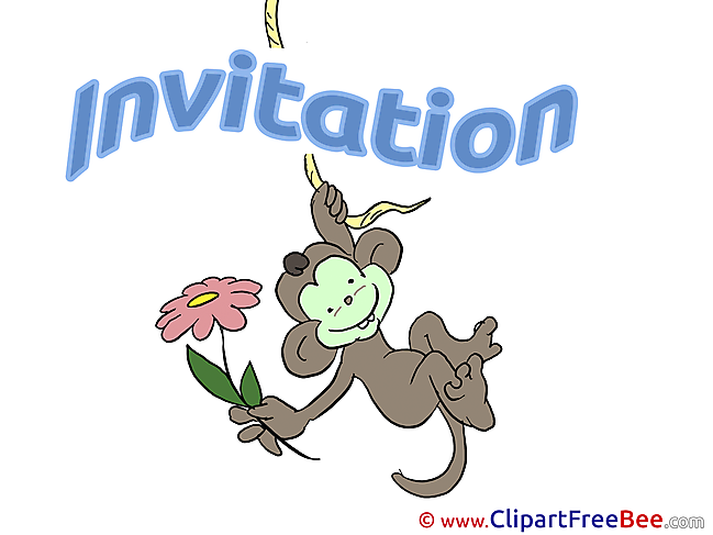 Monkey Invitations Postcards