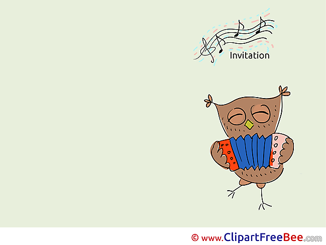 Owl Accordion Invitations Greeting Cards