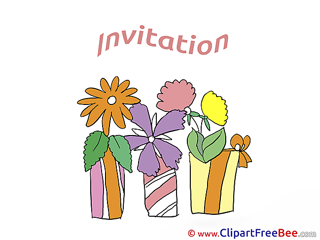 Pot Flowers download Wishes Invitations Postcards