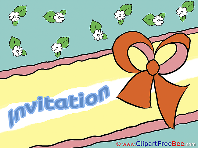 Ribbon free Postcards Invitations