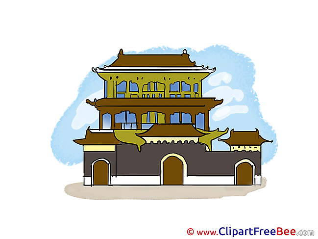 China Temple printable Illustrations for free