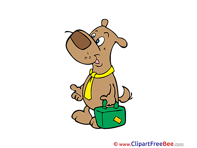 Dog with Suitcase Pics free download Image