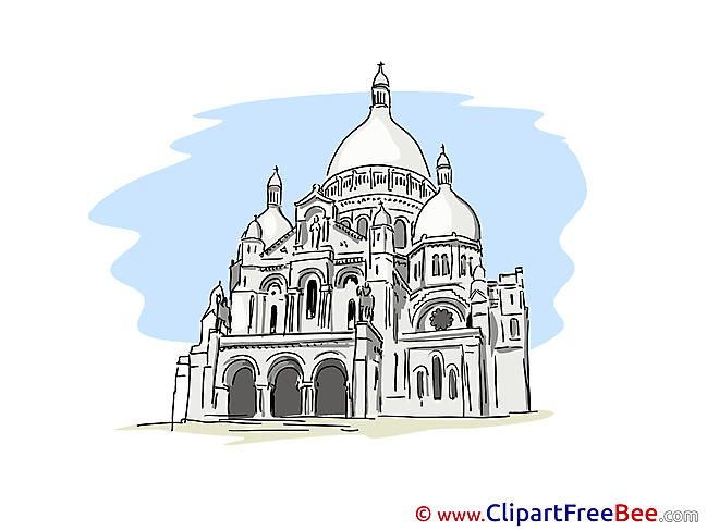 Sacre Coeur Basilica Paris Clipart free Illustrations