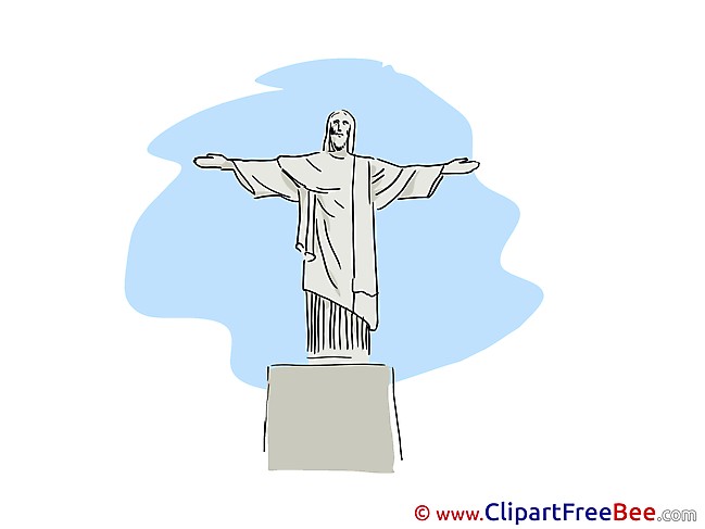 Statue of Christ Rio de Janeiro Clipart free Image download