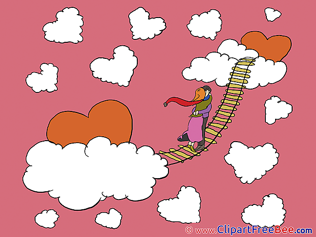 Clouds Love Clip Art download Valentine's Day