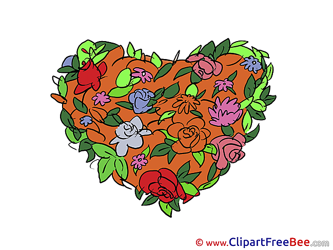 Flowers Heart Valentine's Day download Illustration