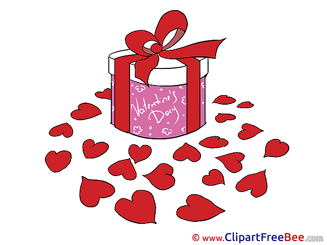 Gift Hearts Pics Valentine's Day Illustration