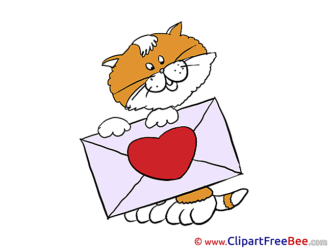 Letter Cat Pics Valentine's Day free Cliparts