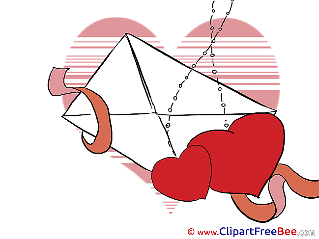 Letter Heart Cliparts Valentine's Day for free