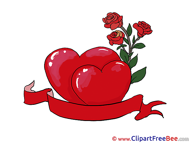 Roses Hearts download Valentine's Day Illustrations
