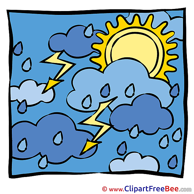 Autumn Weather Sun Rain free printable Cliparts and Images