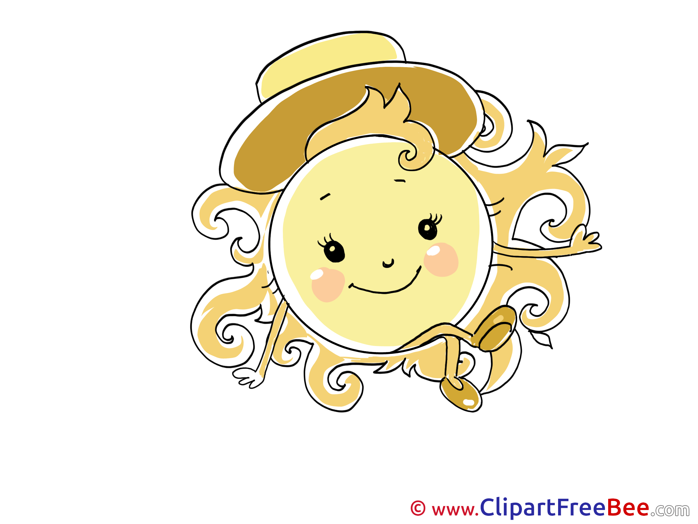 Elegant Sun Hat Weather printable Illustrations for free