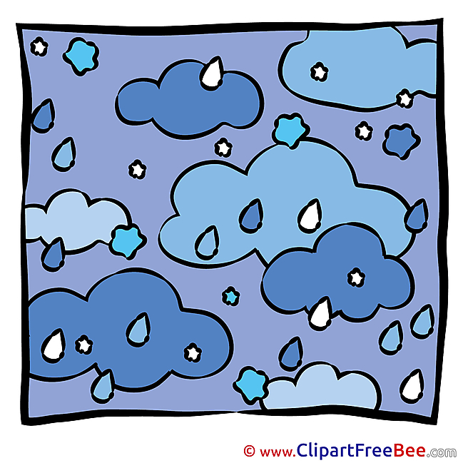 Night Rain Clip Art download for free