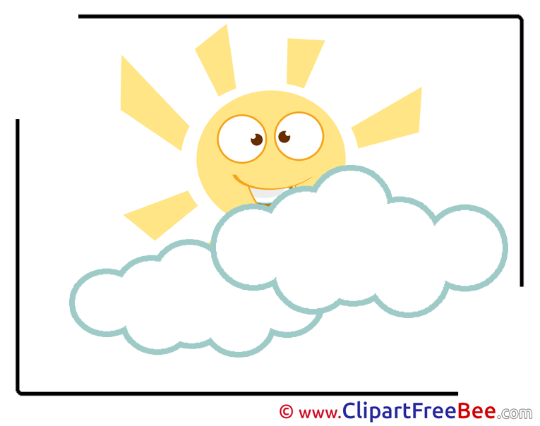 Sky Sun Clouds free printable Cliparts and Images