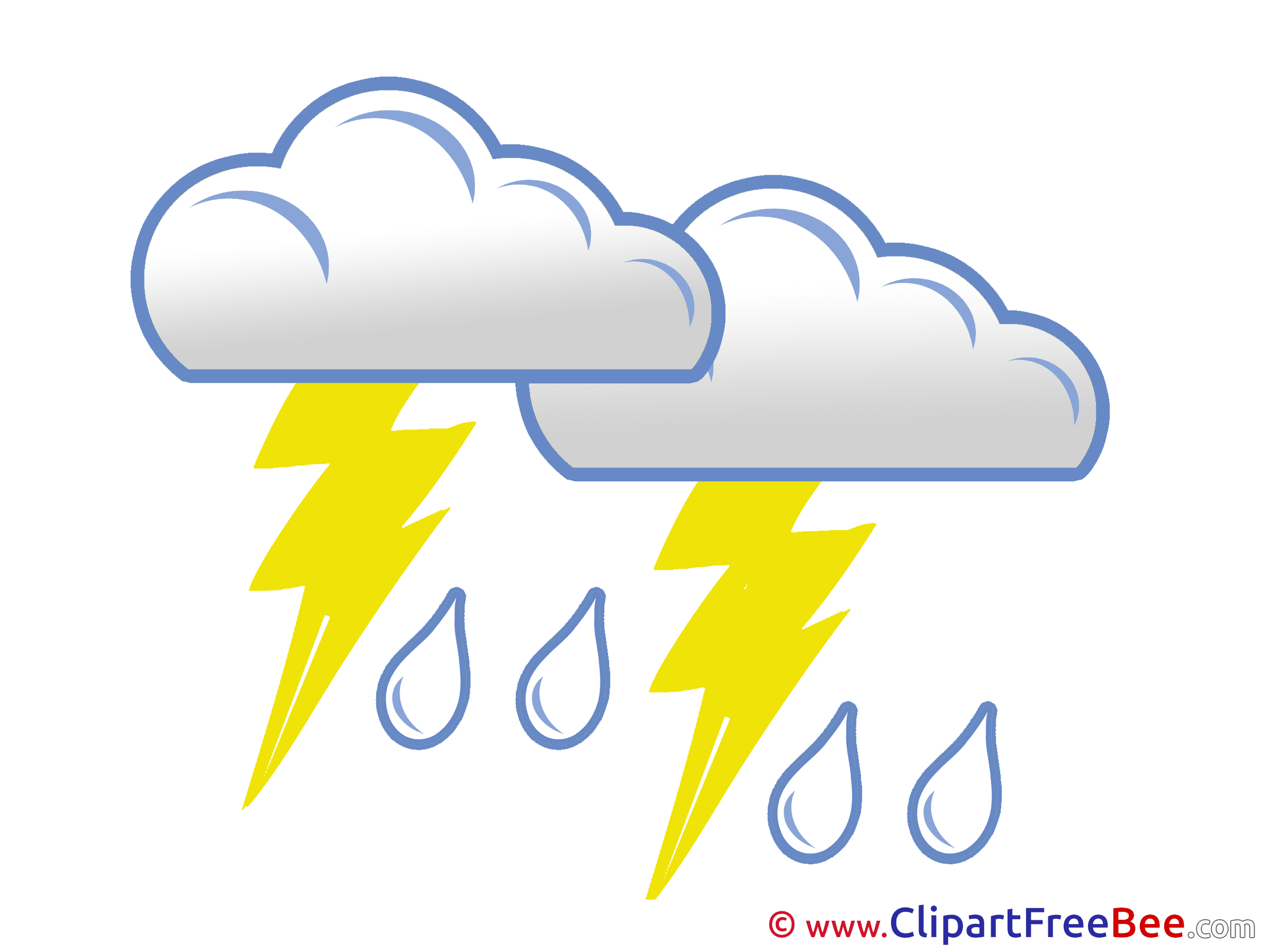 Thunderstorm Weather Clipart free Illustrations