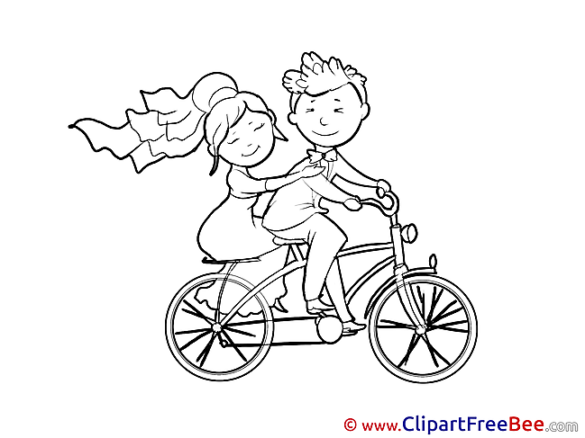 Bicycle Clipart Wedding Illustrations