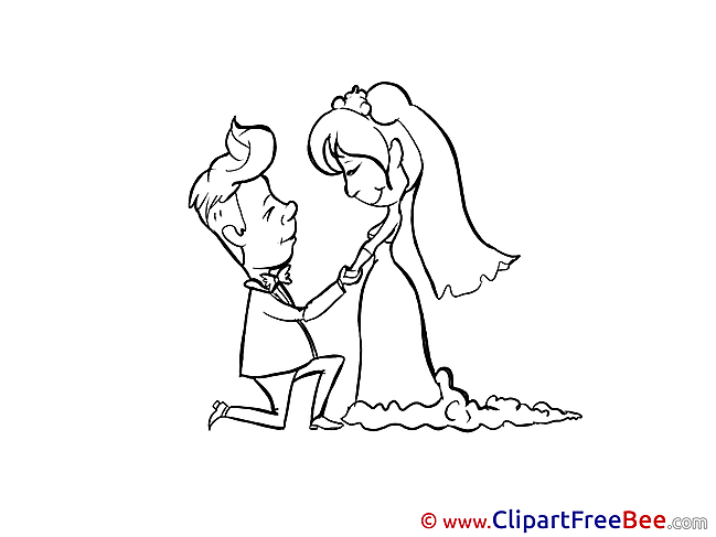 Coloring Love Cliparts Wedding for free