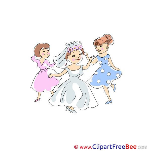 Disco Wedding Illustrations for free