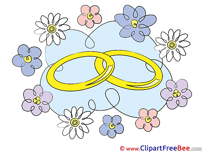 Golden Rings printable Wedding Images