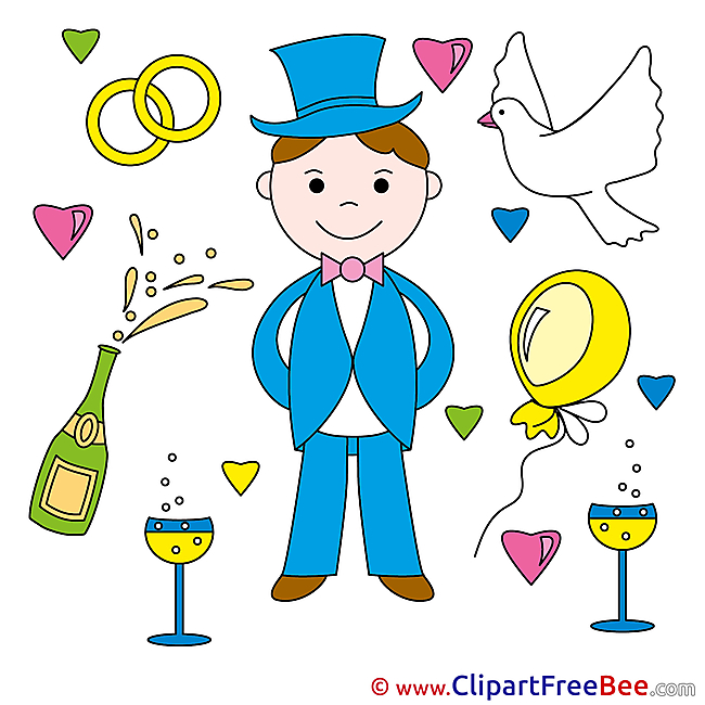 Groom Rings Champagne Wedding Clip Art for free