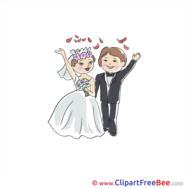 Newly married Clip Art download Wedding
