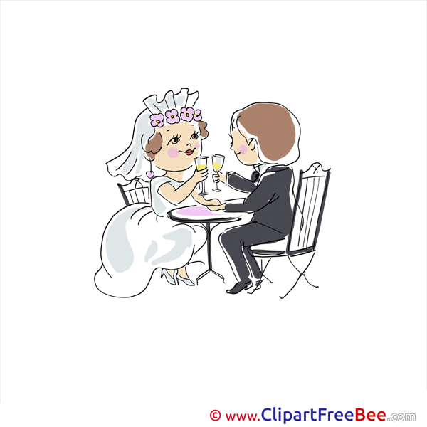 Restaurant Couple printable Wedding Images