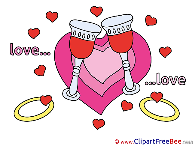 Heart Glasses Champagne download Illustration