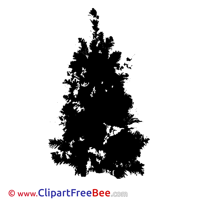 Silhoutte of Christmas Tree Pics Winter free Cliparts
