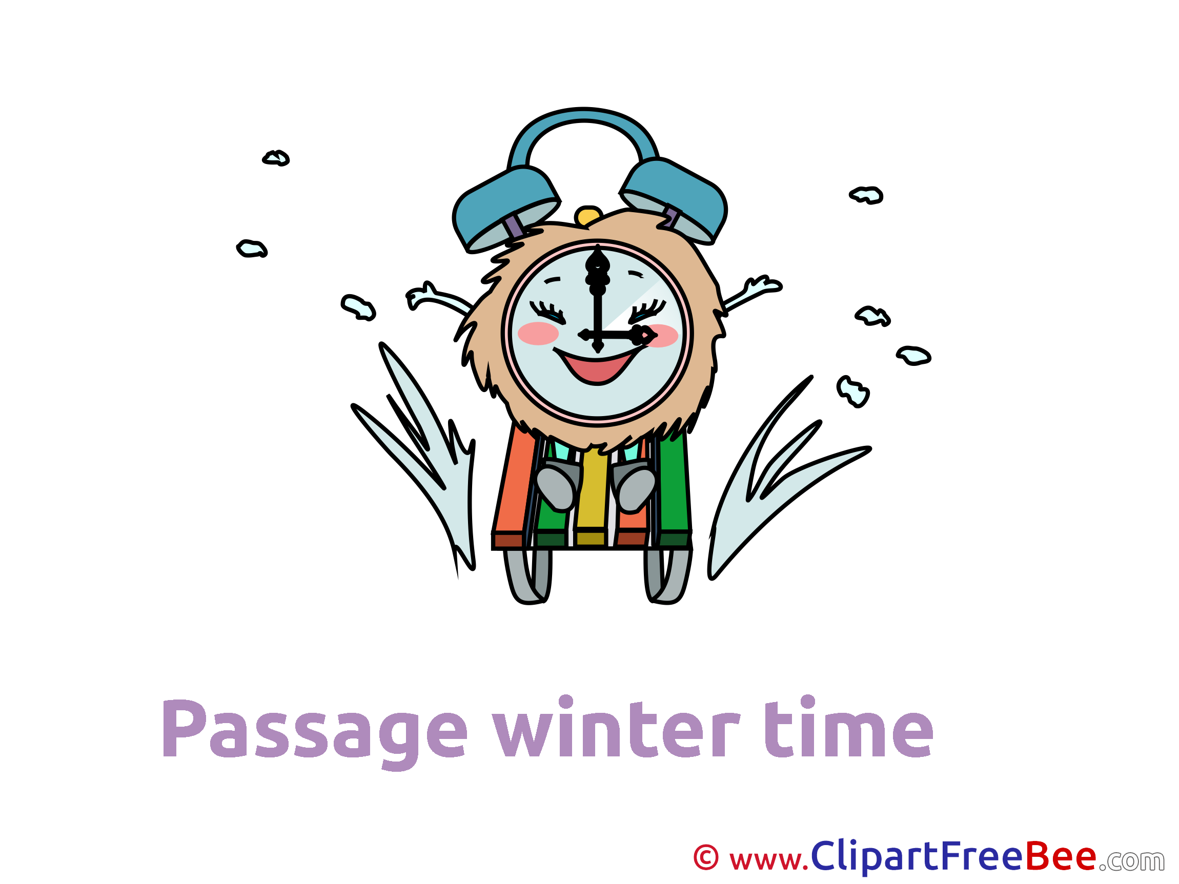 Sledge Clock free Cliparts Winter