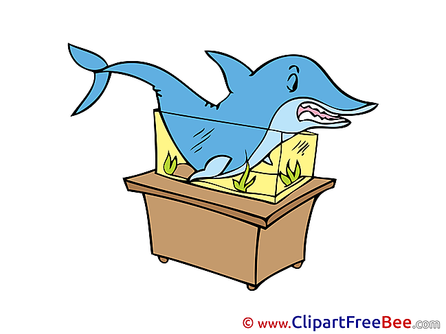 Aquarium Shark printable Illustrations for free