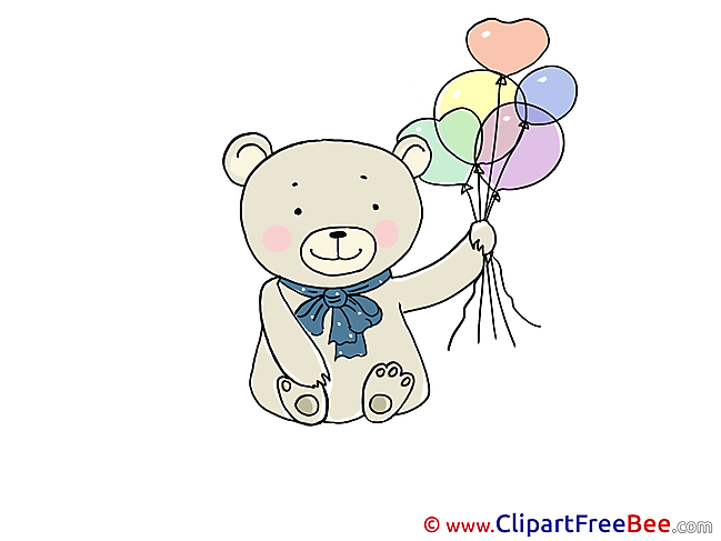 Balloons Bear free Illustration download