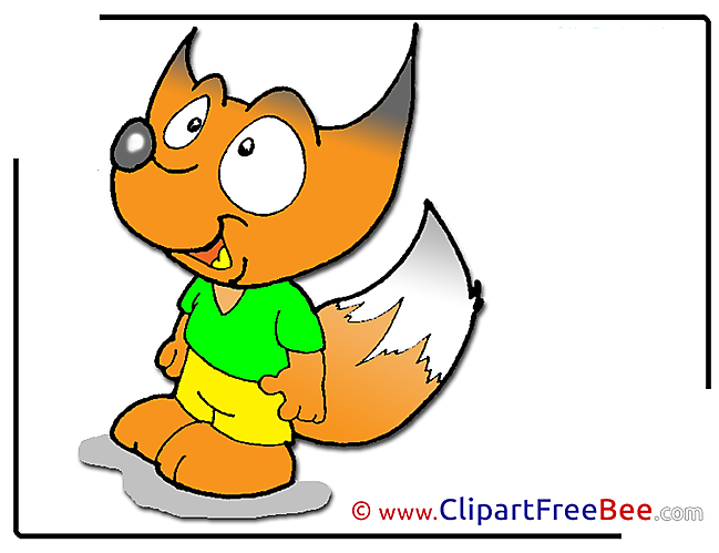 Fox Cliparts printable for free