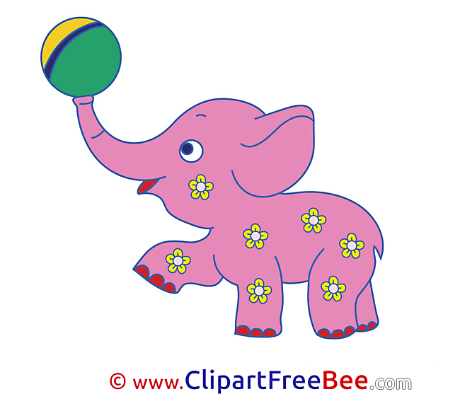 Pink Elephant printable Images for download