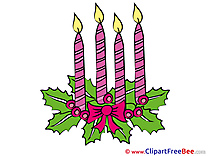 Red Candles download Advent Illustrations