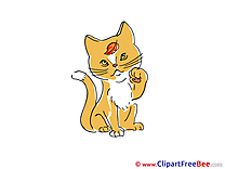 Cliparts Cat Autumn for free