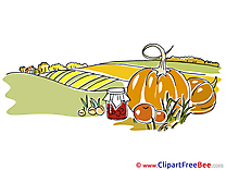 Harvest Field Clipart Autumn Illustrations