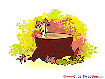 Stump Mushroom download Autumn Illustrations