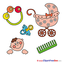 Plaything Pram Comb download Baby Illustrations