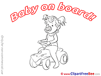Car Girl Clip Art download Baby on board