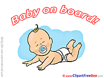 Diapers Baby on board Illustrations for free