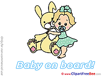 Hare Clip Art download Baby on board
