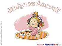 Headphones free Cliparts Baby on board