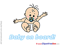 Pacifier Clipart Baby on board free Images