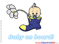 Pics Flower Baby on board free Cliparts