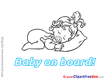 Sleeping download Clipart Baby on board Cliparts