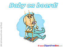 Swing free Cliparts Baby on board
